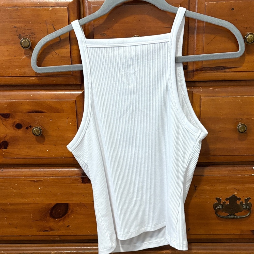 SO White Ribbed Tank Top - Picture 3 of 3